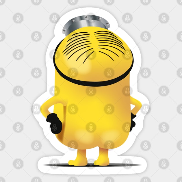 Minions - Stuart Standing Sticker by deancoledesign